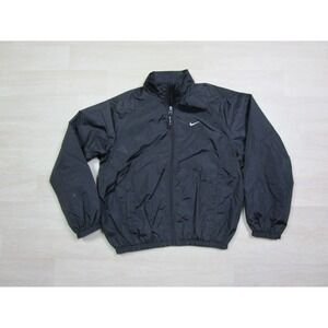 Vintage 90s Nike Tennis Camps Black Windbreaker Jacket (S) Youth Size EUC